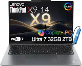 Lenovo - Upgraded - ThinkPad X9 14 Gen1 Aura Edition 14" WUXGA OLED Laptop - Core Ultra 7 258V - 32GB RAM - 2TB SSD - Thunderbolt - Thunder Grey