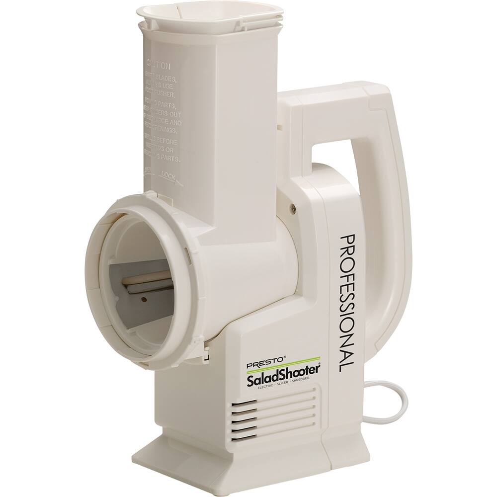 Angle. Presto - Professional SaladShooter® electric slicer/shredder - White.