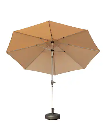 Front. Ecooso - 10FT Patio Umbrella, Push Button Tilt and Crank, UV Protection Waterproof with 8 Sturdy Ribs,Garden, Base Not Included - Beige.