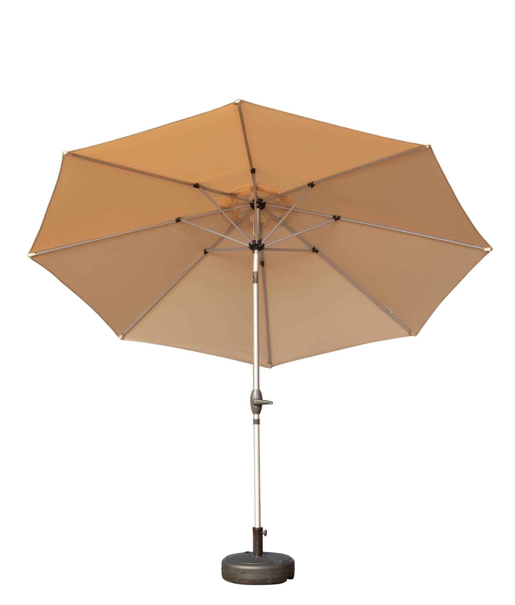 Front. Ecooso - 10FT Patio Umbrella, Push Button Tilt and Crank, UV Protection Waterproof with 8 Sturdy Ribs，Garden, Base Not Included - Beige.