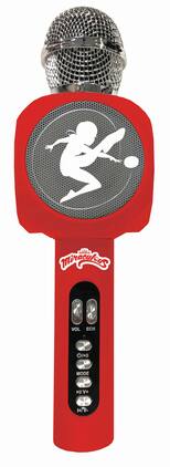 Lexibook - Miraculous Bluetooth Karaoke Mic with Speaker, Lights & Voice Changer