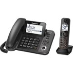 Angle Zoom. Panasonic - KX-TGF380M DECT 6.0 Expandable Cordless Phone System with Digital Answering System - Silver.