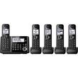 Panasonic - KX-TGF343B DECT 6.0 Expandable Cordless Phone System with Digital Answering System - Black - Angle