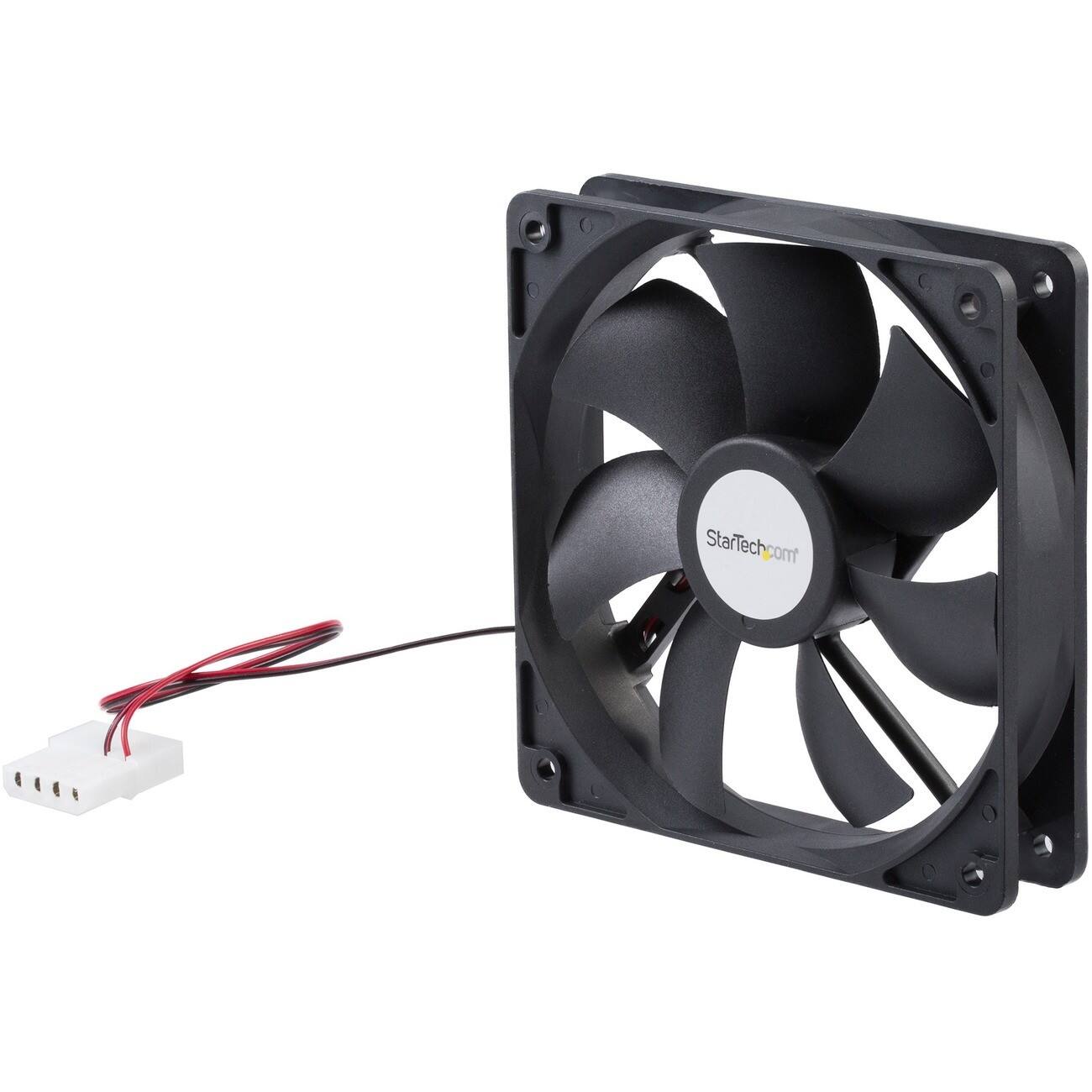 Left. Startech - fanbox12 120mm dual ball bearing case fan w/ lp4 connector - Black.