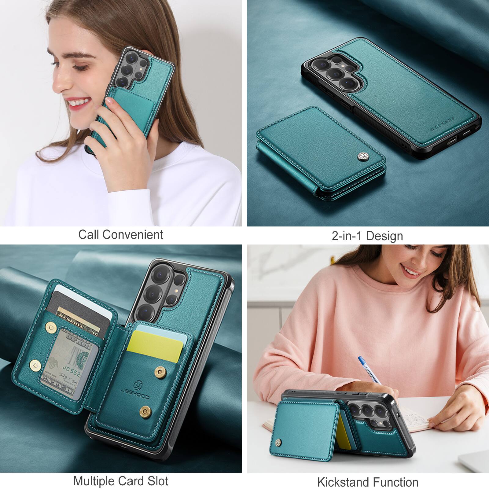 Call Convenient  
2-in-1 Design  
Multiple Card Slot  
Kickstand Function