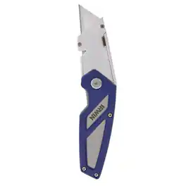 Irwin - FK100 Folding 6.2 in. Lockback Utility Knife Blue 1 pk