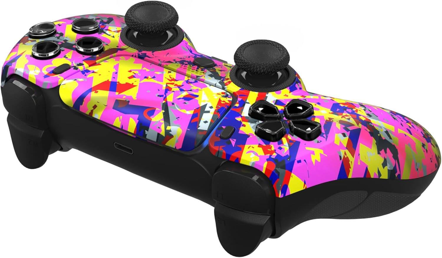 Back. Custom Controllerzz - Custom Wireless Controller for PS5 - Neon Drip.