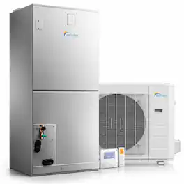 Senville - 48,000 BTU 4-Ton Central Air Conditioner and Heat Pump System with 10 kW Auxiliary Heater - White