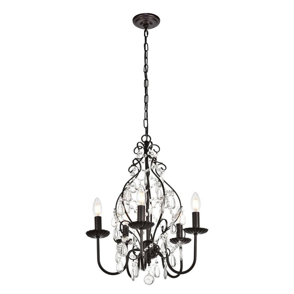 Alt View 3. Living District - BLAISE Collection Pendant D17 H23 Lt:5 Oil rubbed bronze Finish - Oil Rubbed Bronze.