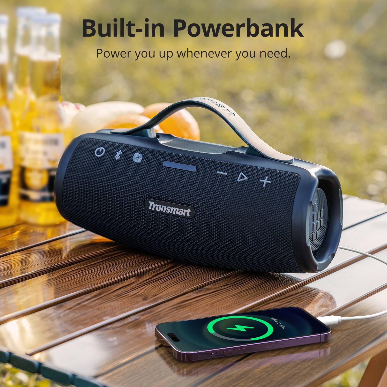 Built-in Powerbank: Power you up whenever you need. CAT Tronsmart D+I 4C.
