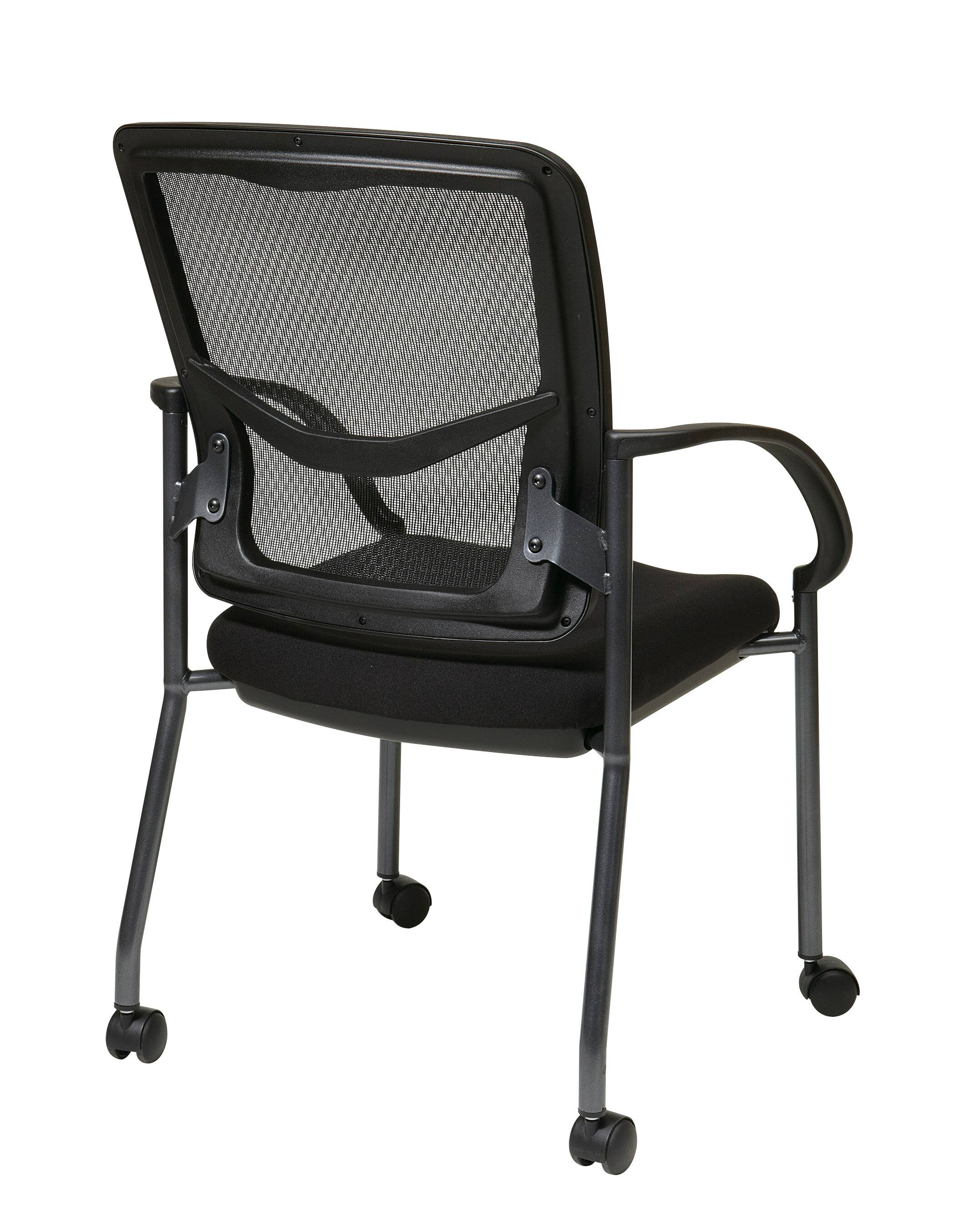 Back. Office Star Products - ProGrid Back Visitors Chair - Black.