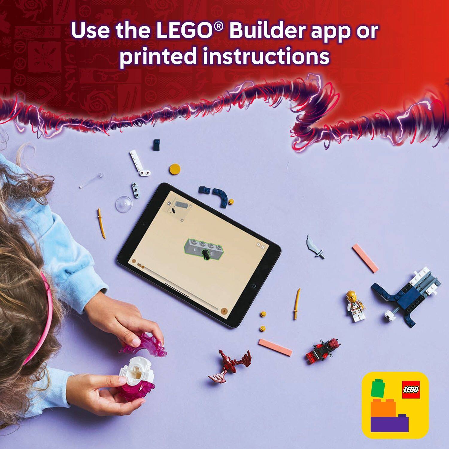 Use the LEGO Builder app or printed instructions.