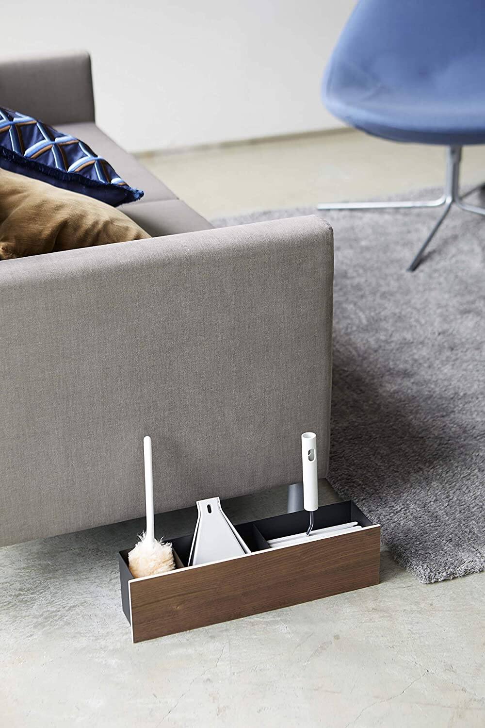 Left. Yamazaki Home - Desk Organizer - Large - Steel + Wood.