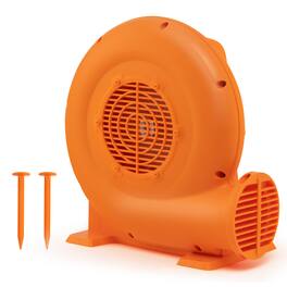 Costway - 550W 0.7HP Air Blower for Inflatables w/ 25FT Wire &GFCI Plug for Indoor Outdoor - Orange