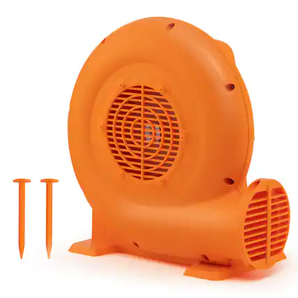 Front. Costway - Costway 550W 0.7HP Air Blower for Inflatables w/ 25FT Wire &GFCI Plug for Indoor Outdoor - Orange.
