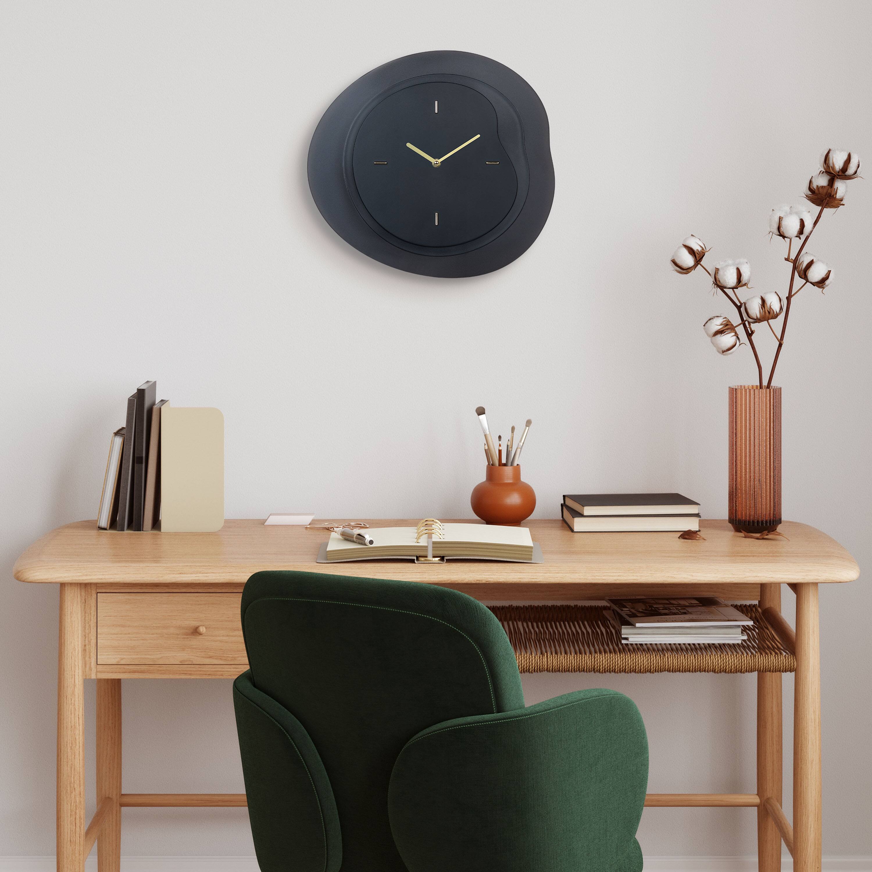 Back. La Crosse Clock Co. - 15.2 Inch Drift Analog Quartz Wall Clock - Black.