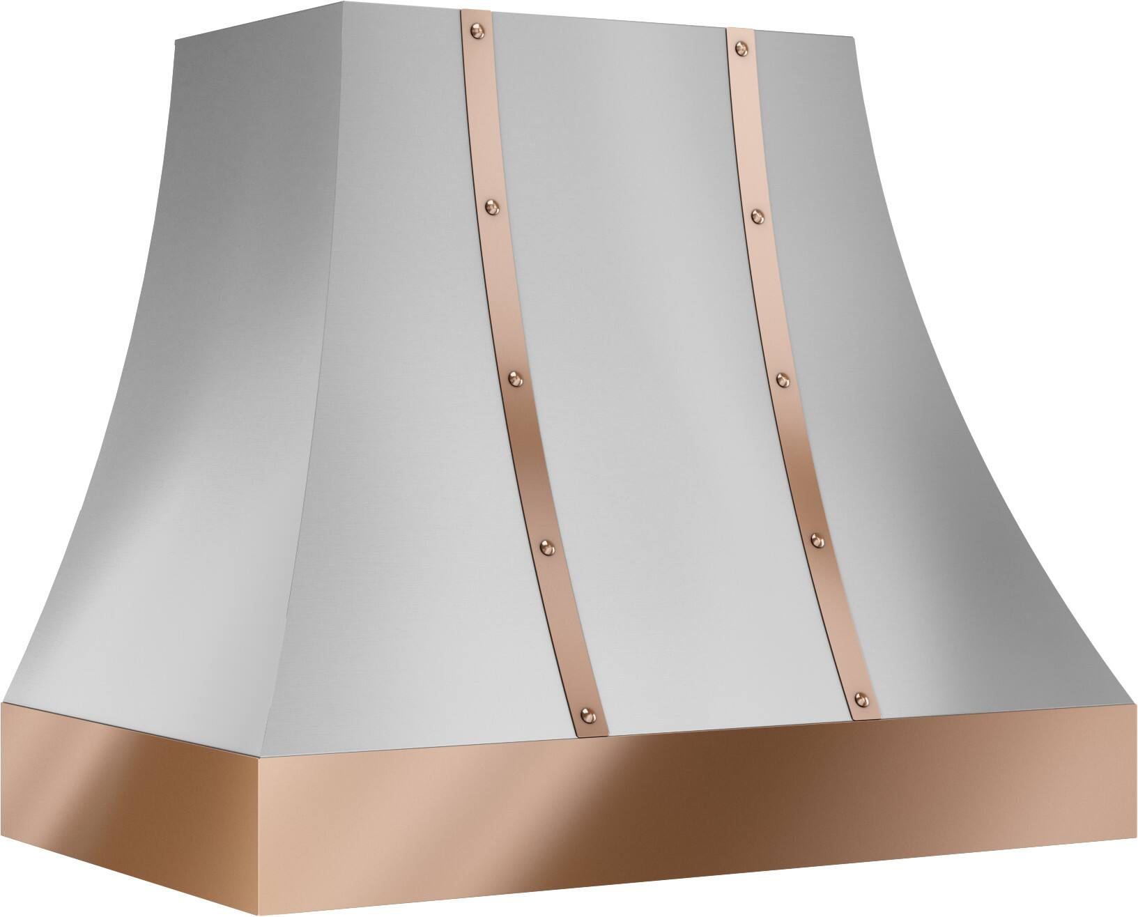 Left. Zephyr - Banding Kit Trim for Zephyr Alto CHAL36ASX Range Hood - Polished Copper.