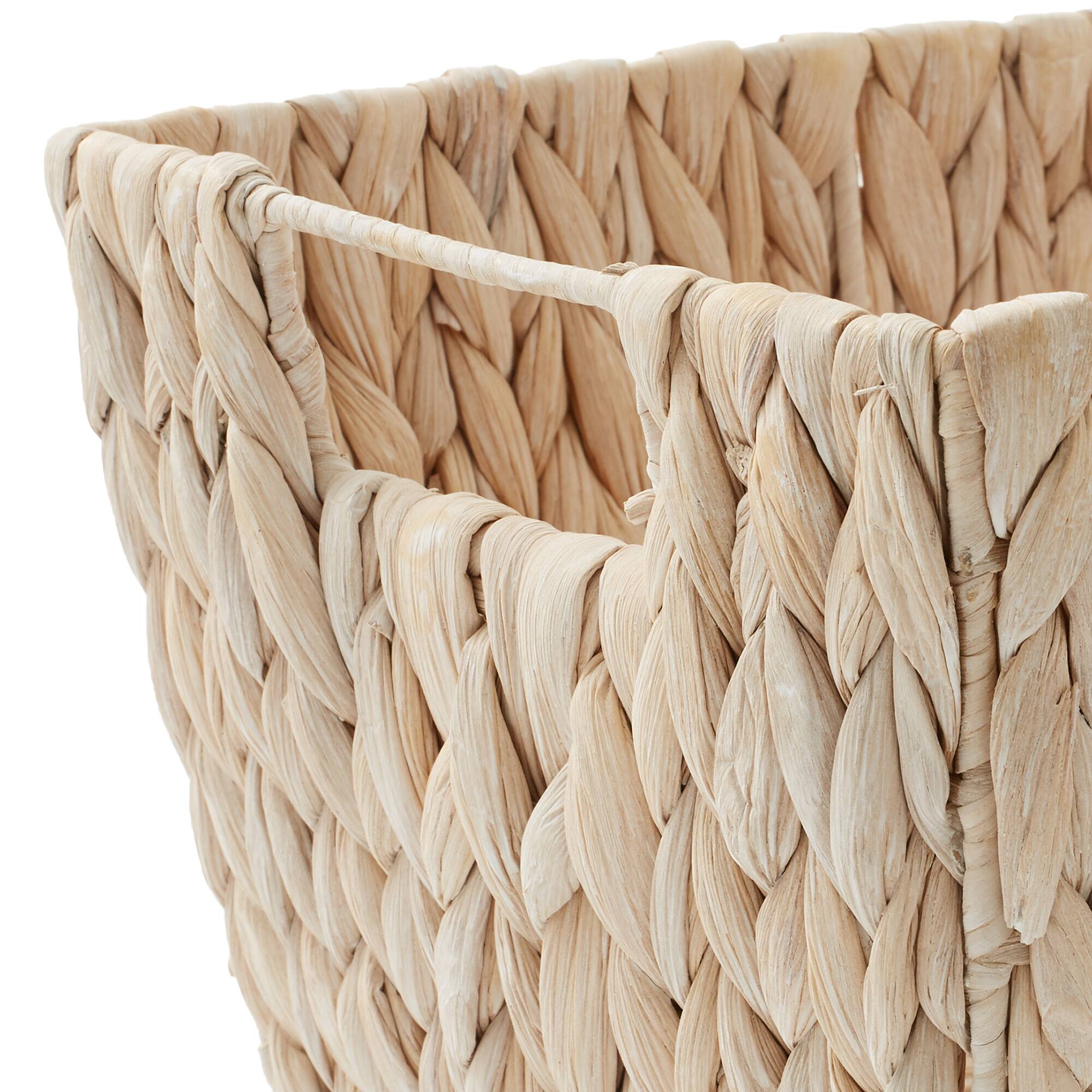 Alt View 4. Casafield - 4pk Hyacinth Seagrass Storage Baskets with Handles for Shelves - Whitewash - Hyacinth.