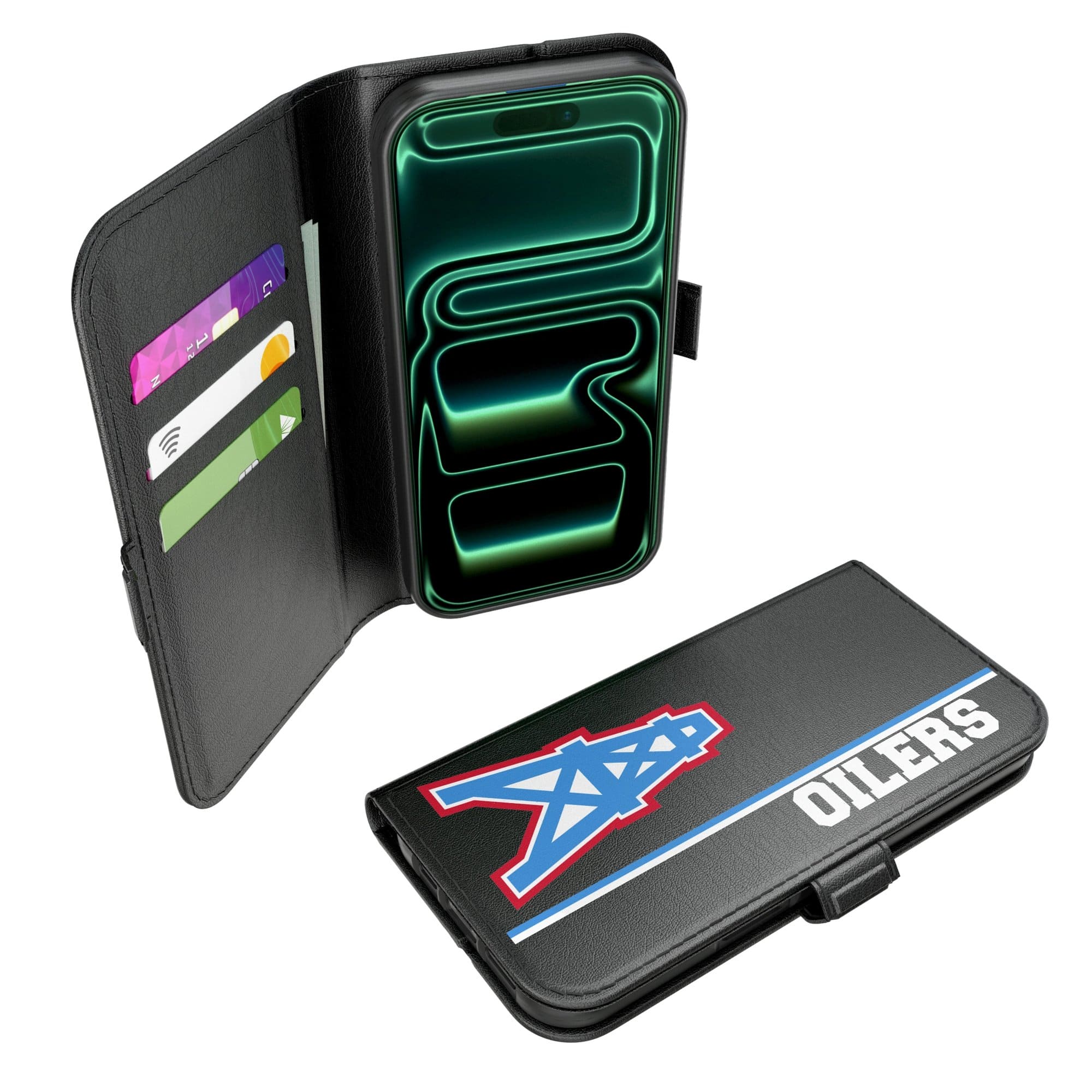 Keyscaper - Gridiron Classic Teams - Houston Oilers iPhone Folio 2.0 Case - 17 - Black price history on PriceWatchPro