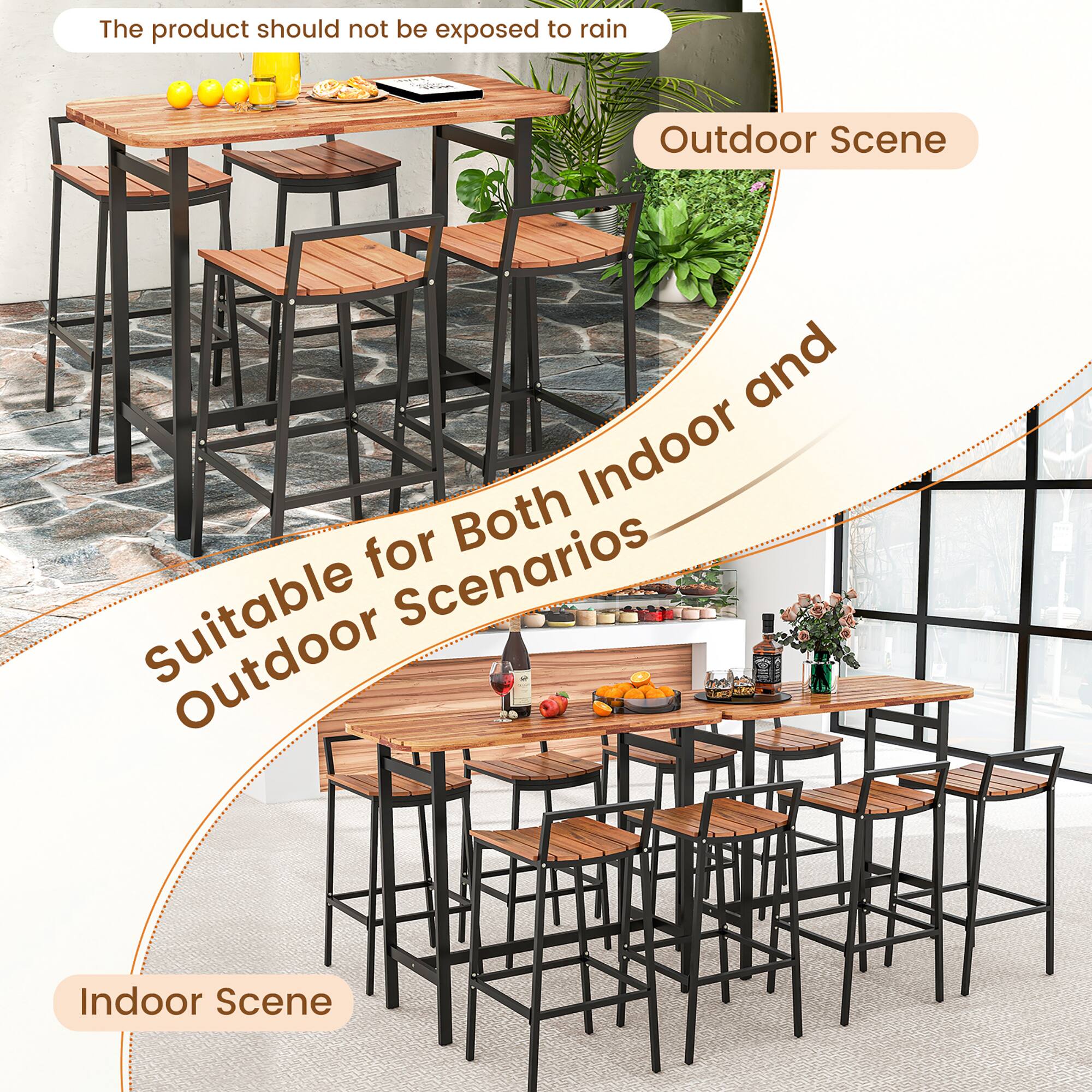 The product should not be exposed to rain

Outdoor Scene

Suitable for Both Indoor and Outdoor Scenarios

Indoor Scene
