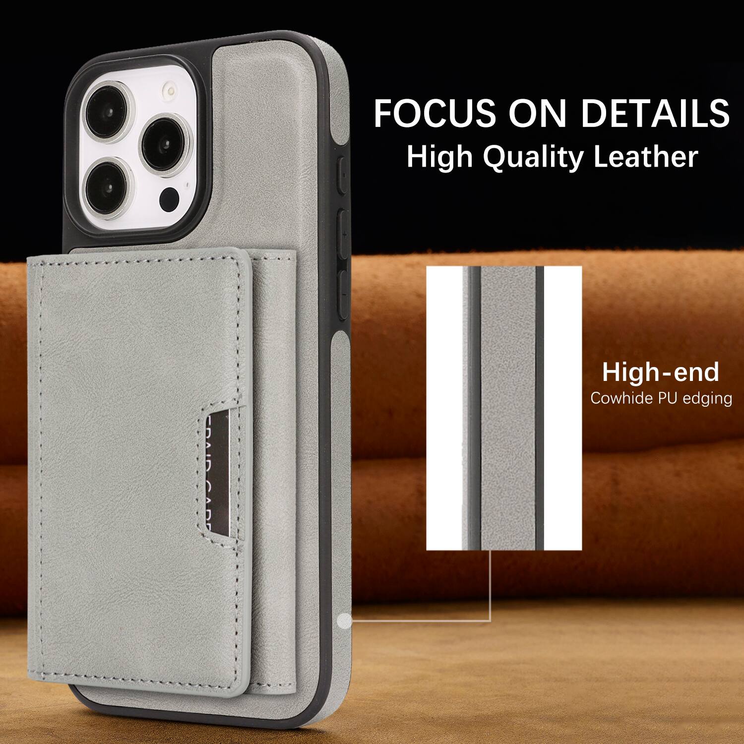 FOCUS ON DETAILS  
High Quality Leather  
High-end Cowhide PU edging