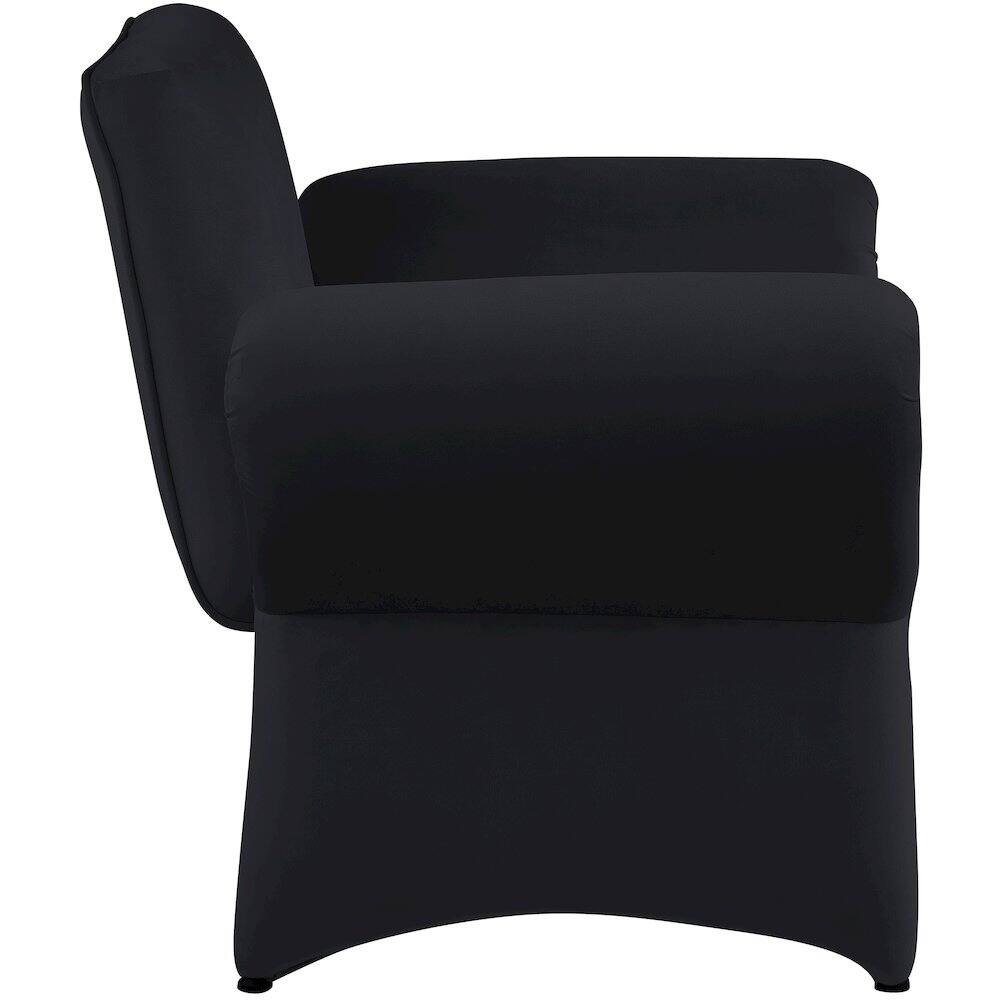 Alt View 4. Meridian Furniture - Fleurette Black Velvet Accent Chair - Black.