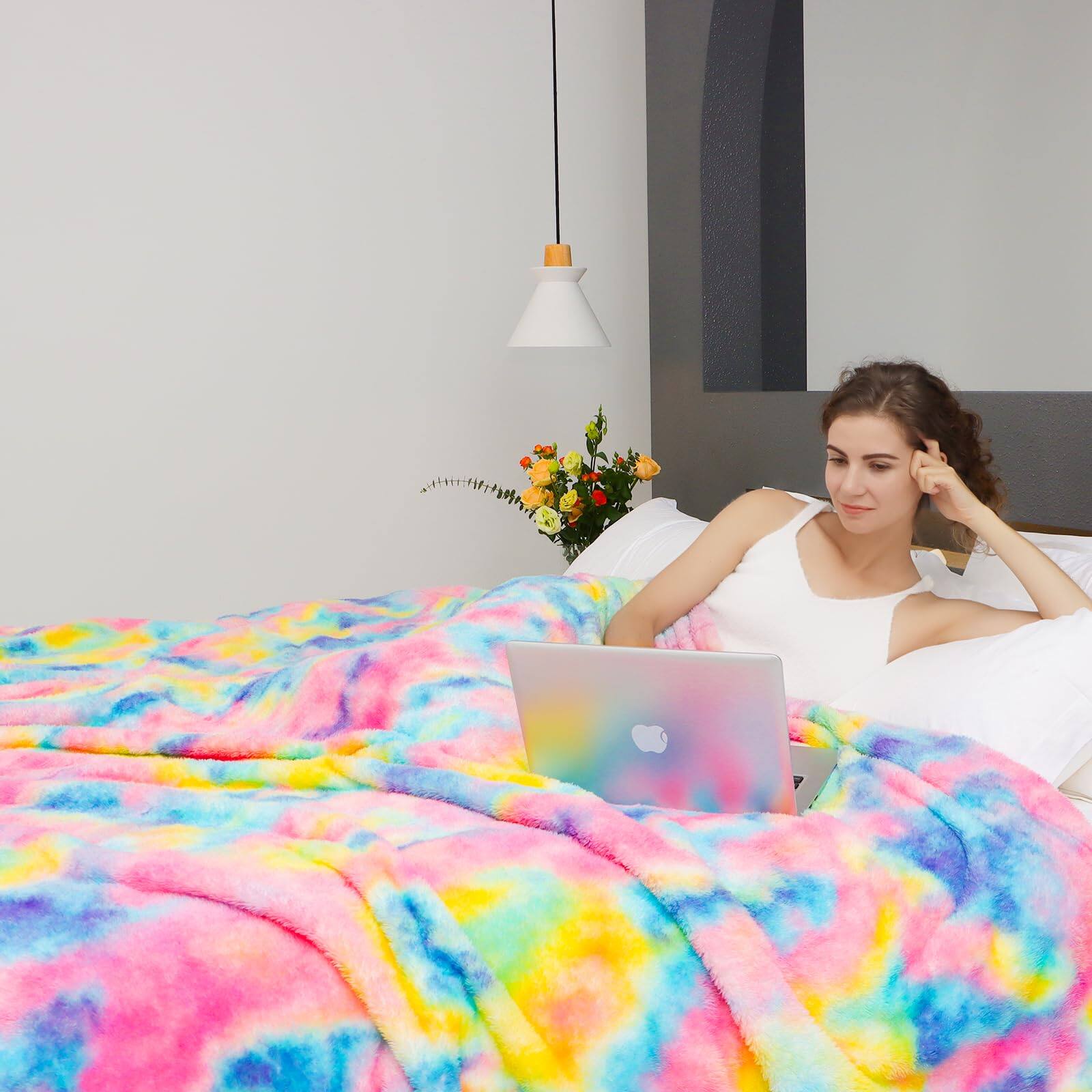 Pink Rainbow Twin(60"x80"/ 150x200cm)