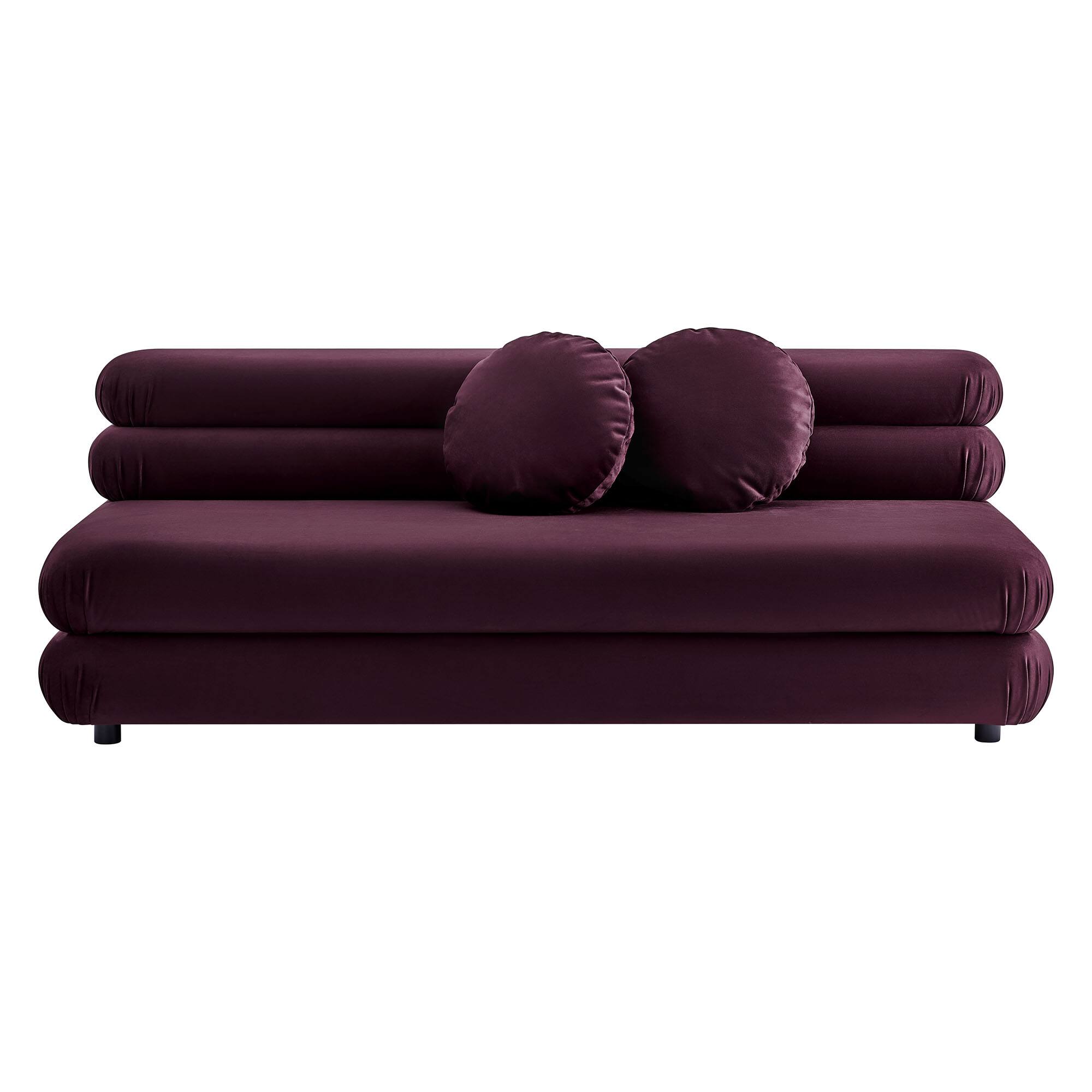 Alt View 2. Modway - Jubilee Modular Performance Velvet Armless Loveseat by Modway - Mulberry.