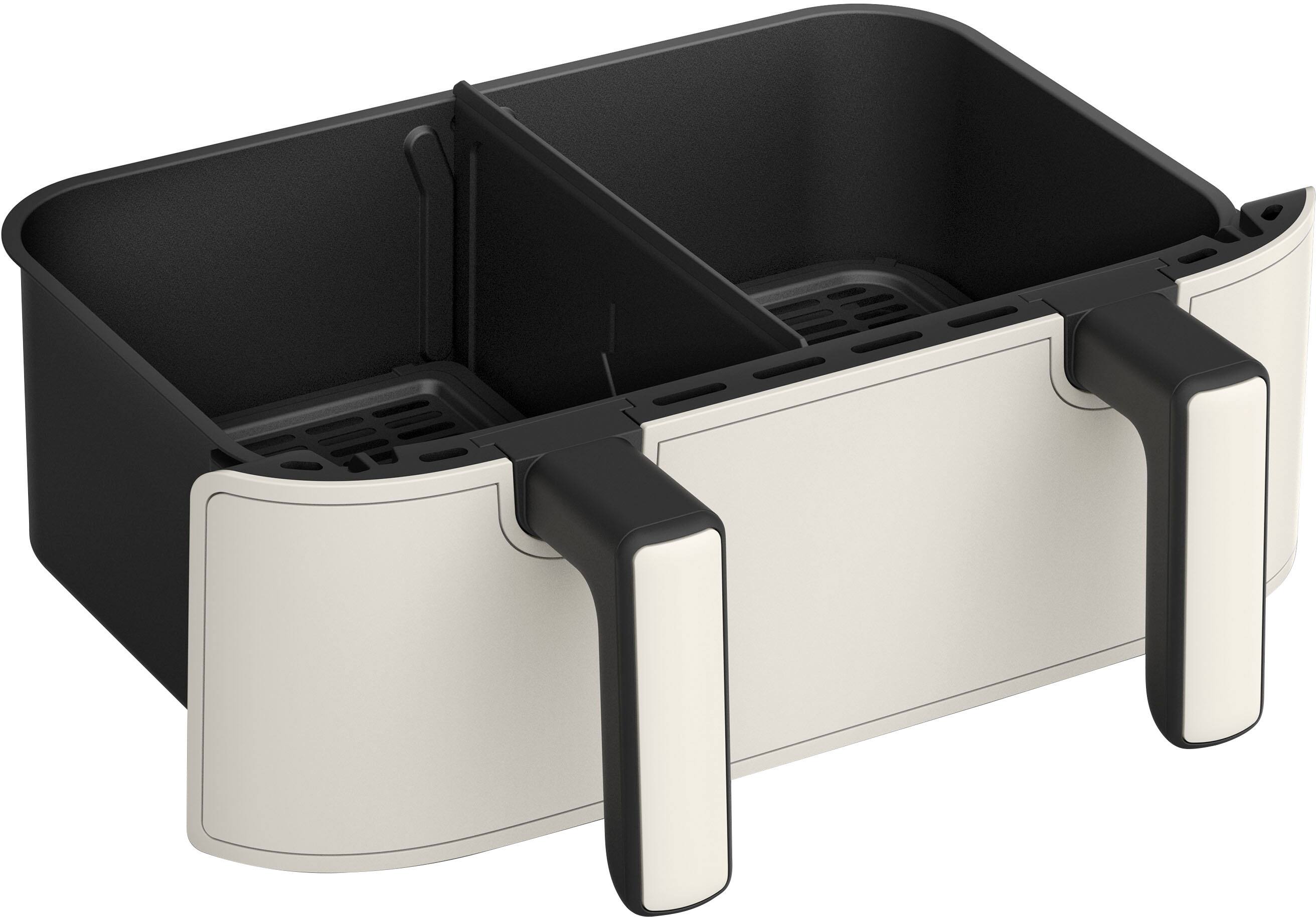 Alt View 12. bella PRO - 4-qt. TriZone Touchscreen Air Fryer with Dual Flex Basket - Oatmilk.