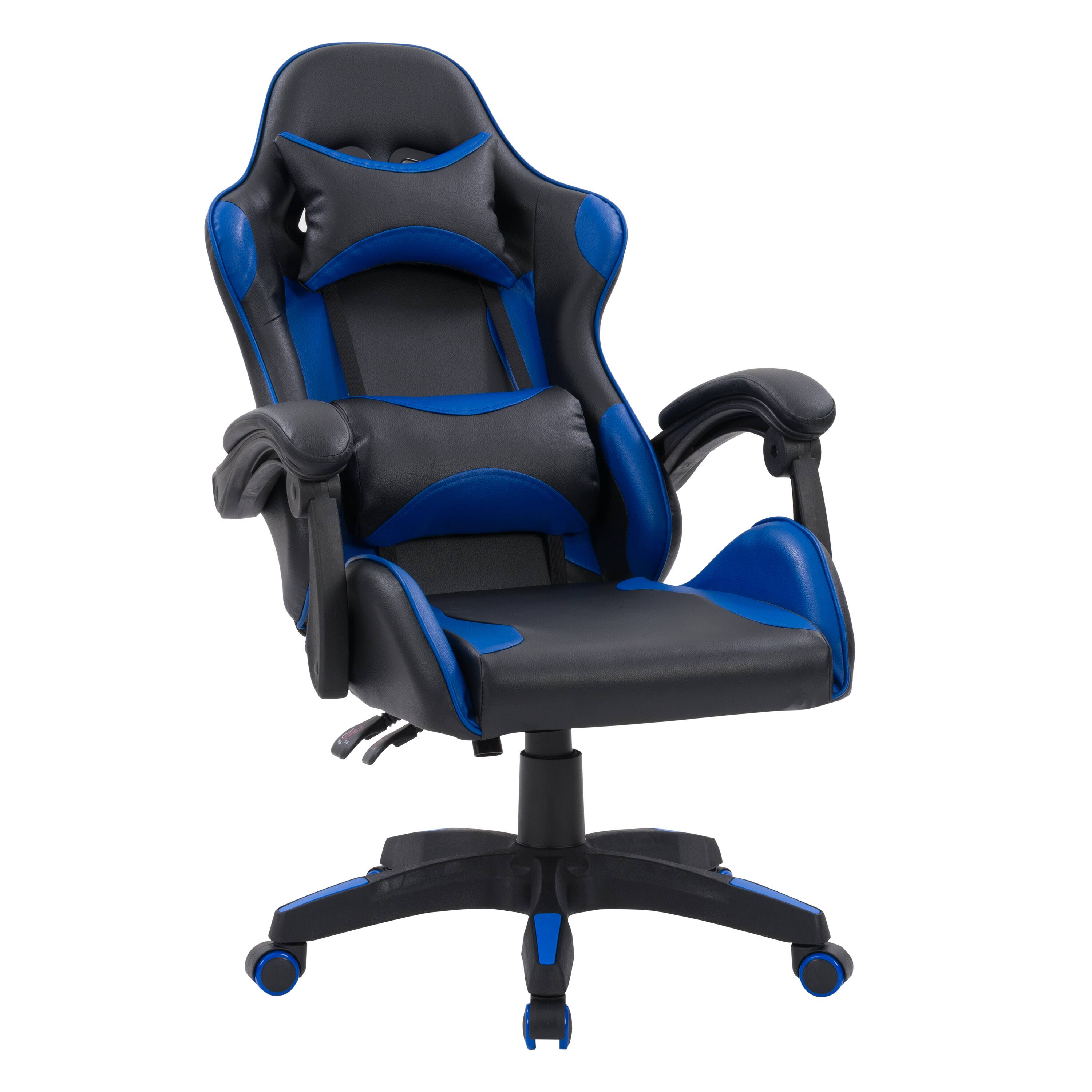 Alt View 12. CorLiving - Ravagers Gaming Chair - Black and Blue.