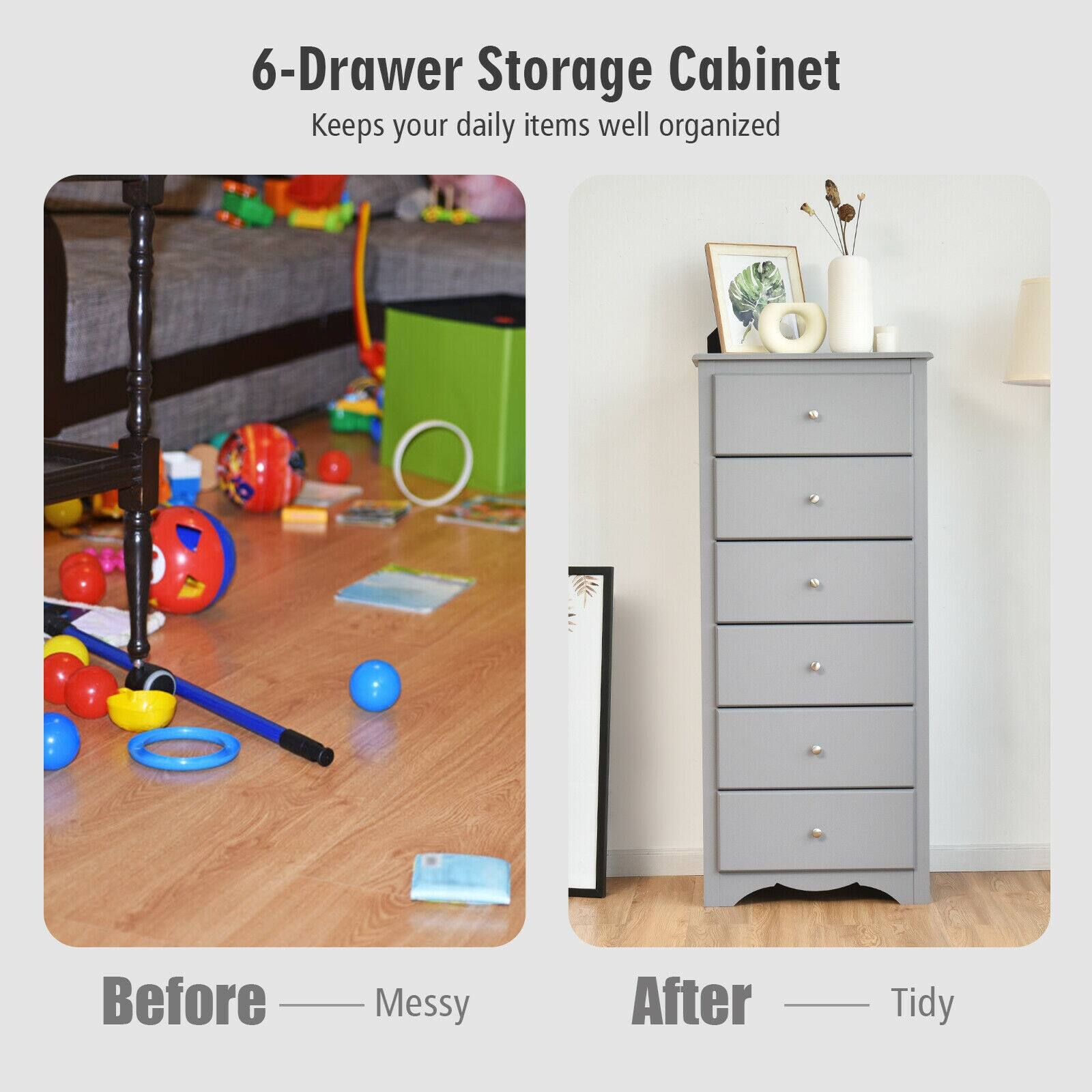 6-Drawer Storage Cabinet
Keeps your daily items well organized
Before Messy
After Tidy