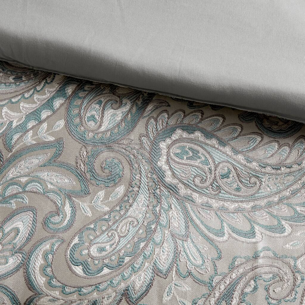 Alt View 5. Gracie Mills - Gracie Mills Thornton Supreme Comfort: 12-Piece Comforter Ensemble with Cotton Bed Sheets - Teal.