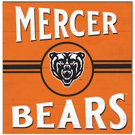 Jardine - Mercer Bears 10'' x 10'' Retro Team Plaque - Orange
