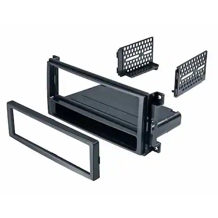 Front. American International - American International CDK644 2007-2015 Chrysler/Dodge/Jeep/Ram Single DIN Stereo Dash Kit - Black.
