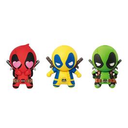 Marvel - Deadpool 3D Foam Bag Clip Set | Heart Eyes, Days of Future Now, Solo - Multi-Colored