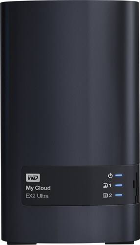 WD - My Cloud EX2 Ultra 0TB 2-Bay External Network Storage (NAS) - Charcoal - Larger Front