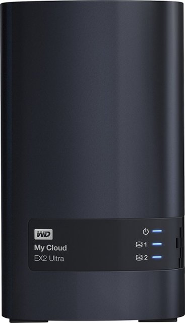WD - My Cloud EX2 Ultra 16TB 2-Bay RAID External Network Hard Drive - Charcoal - Charcoal