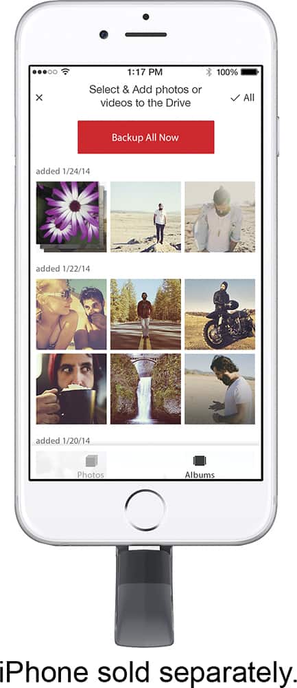 Alt View 12. SanDisk - iXpand 128GB USB 3.0/Lightning Flash Drive - Black / Silver.