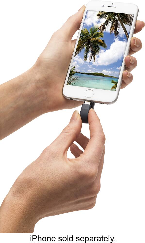 Alt View 13. SanDisk - iXpand 128GB USB 3.0/Lightning Flash Drive - Black / Silver.