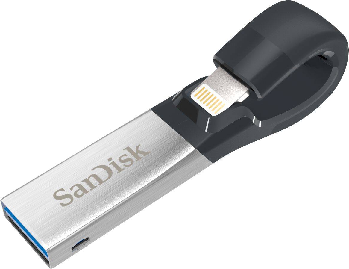 Alt View 12. SanDisk - iXpand 32GB USB 3.0/Lightning Flash Drive - Black / Silver.