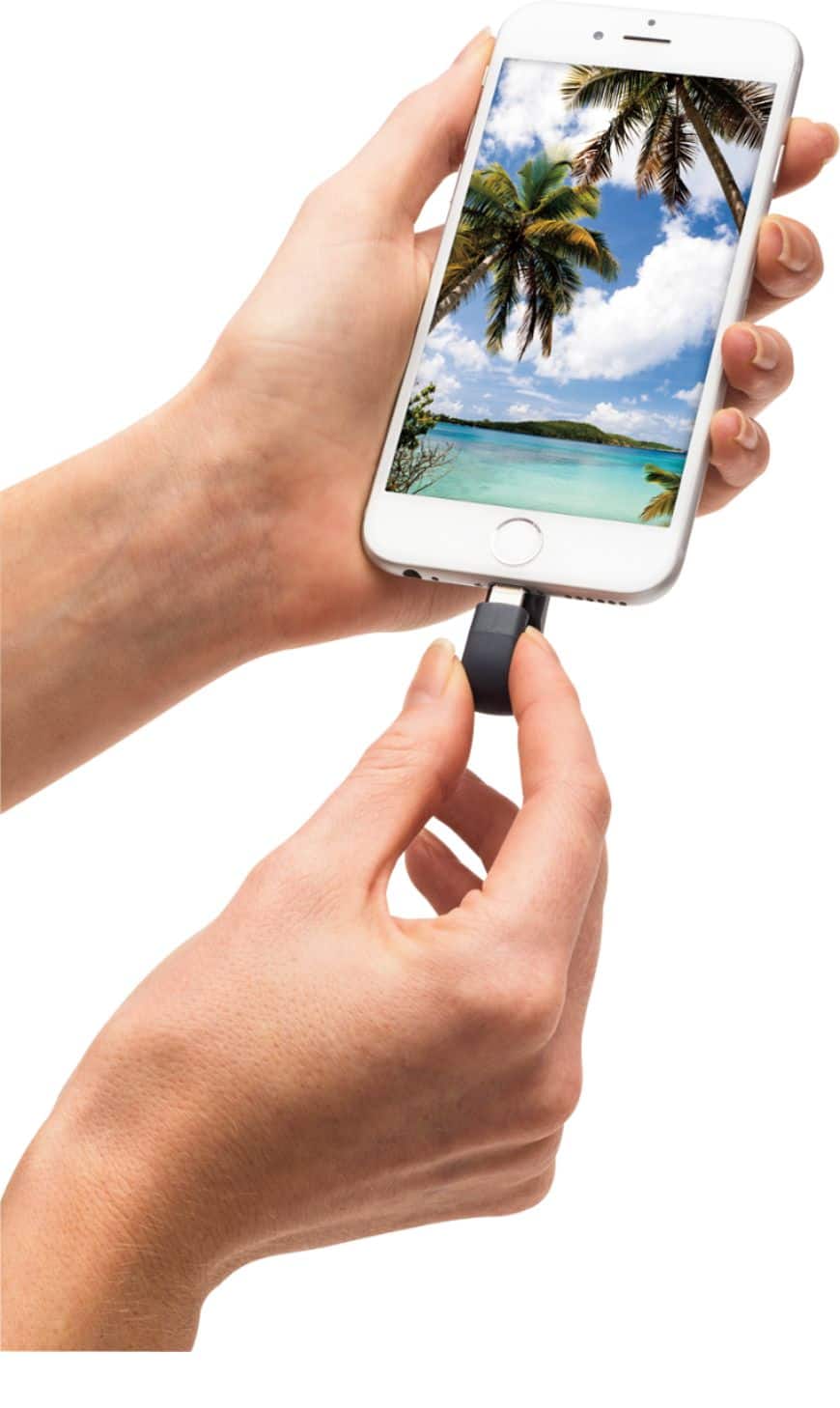 Alt View 14. SanDisk - iXpand 32GB USB 3.0/Lightning Flash Drive - Black / Silver.