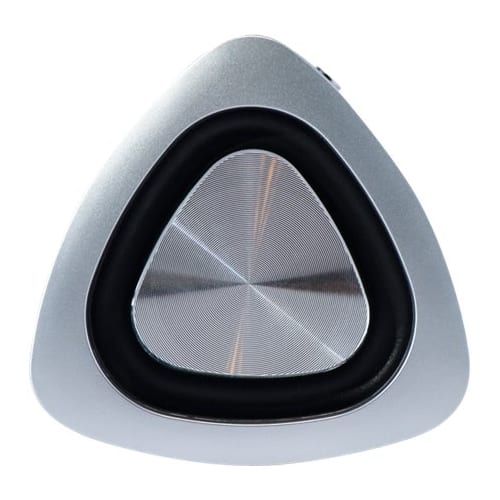 Front. KICKER - KPM50 Portable Wireless Speaker - Silver.