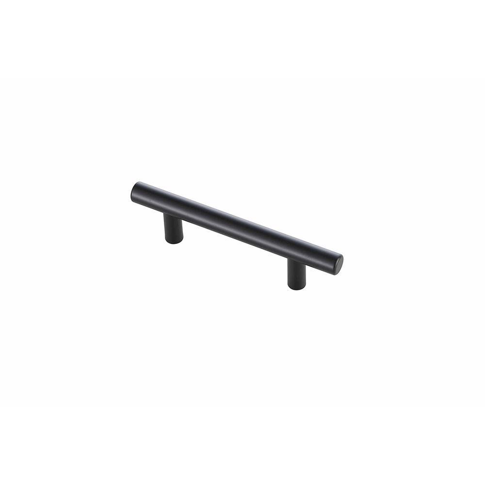 Back. Elegant Decor - Quinn 3" Center to Center Matte Black Bar Pull Multipack (set of 10) - Matte Black.