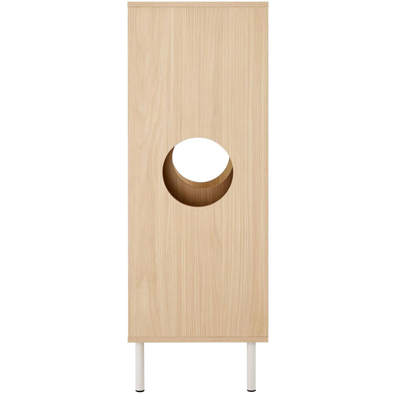 Left. Pefilos - 44" Cat House with Litter Box Enclosure & Hidden Storage, Wood Cat Furniture for Home Decor, Multi-Functional Shelves.