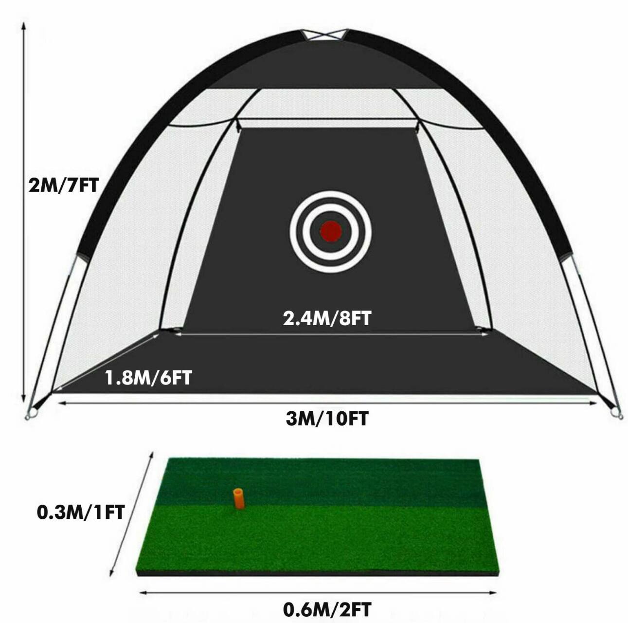 2M/7FT  
2.4M/8FT  
1.8M/6FT  
3M/10FT  
0.3M/1FT  
0.6M/2FT