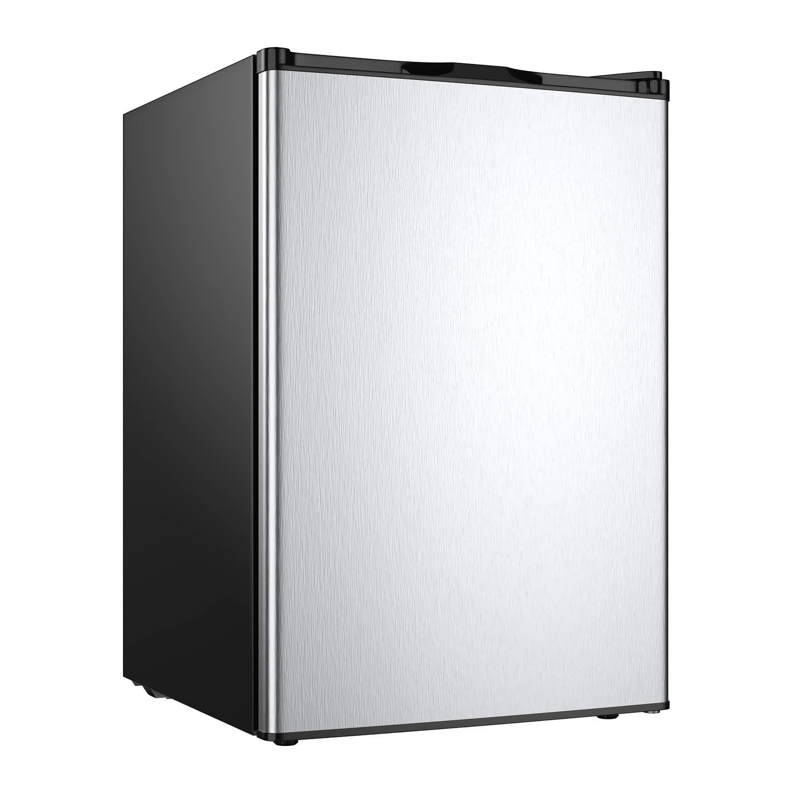 Ecooso - 3 Cubic Feet Compact Upright Freezer with Stainless Steel Door - Silver