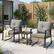 Left. Yardgrace - 3-Piece Outdoor Rocking Set, Oversize Rattan Chairs with Thick Cushions & 2-Tier Coffee Table for Patio Garden - Grey.