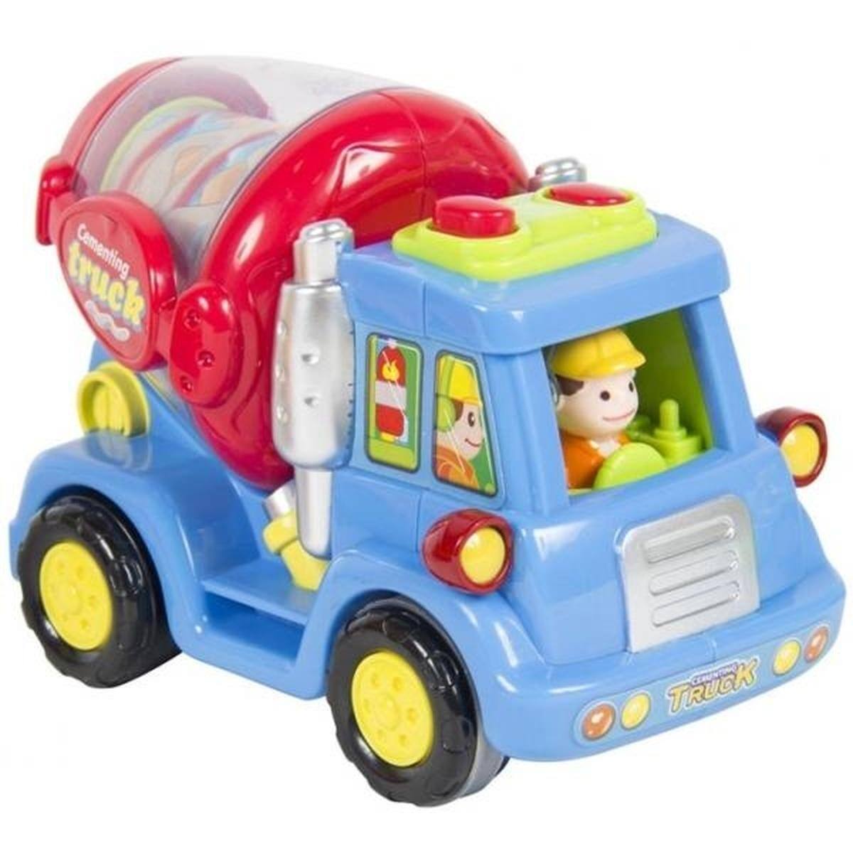 JuzToys Kids Toys Cars 6 Pack Push and Go Friction Powered Truck