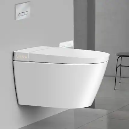 Front. EPLO - W20 Wall-Hung Smart Toilet Bidet,In-Wall Tank System,Dual Auto Flush - White.