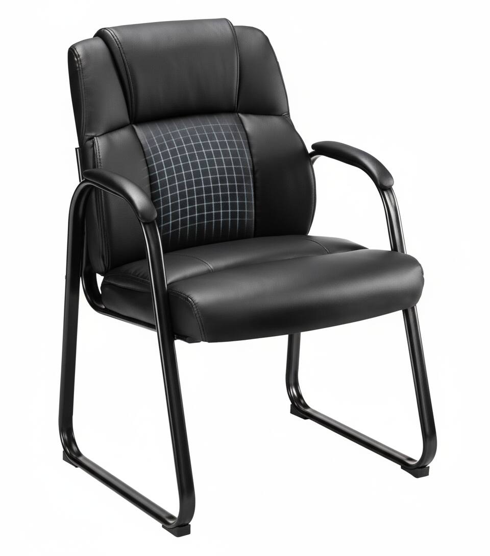 Angle. AOITUN - Waiting Room Guest Chair Set of 2 - Comfortable Arm Chairs for Office & Home - Black.